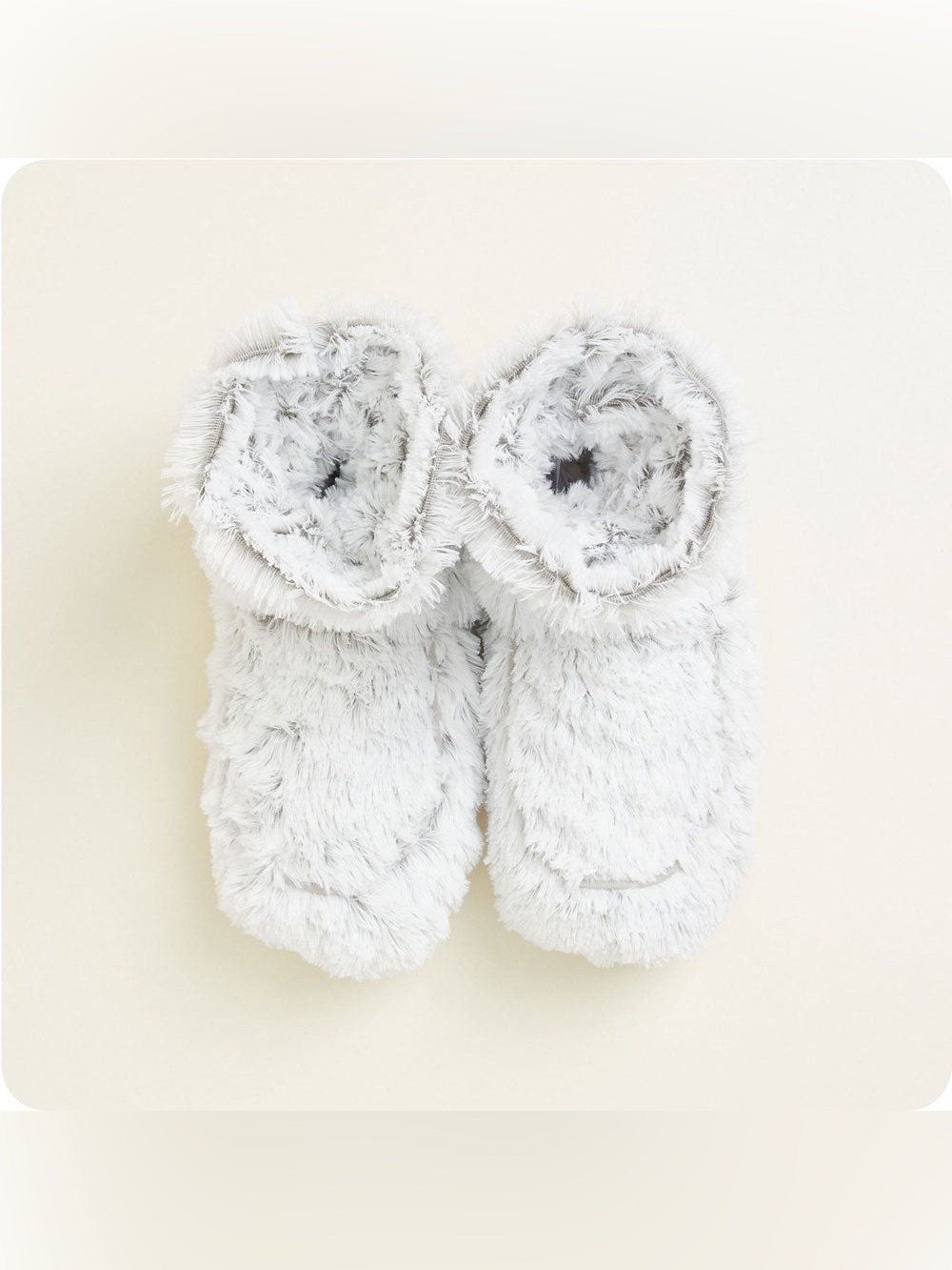 Warmies Marshmallow Gray Soothing Lounge Microwavable Boot Slippers One Size NWT